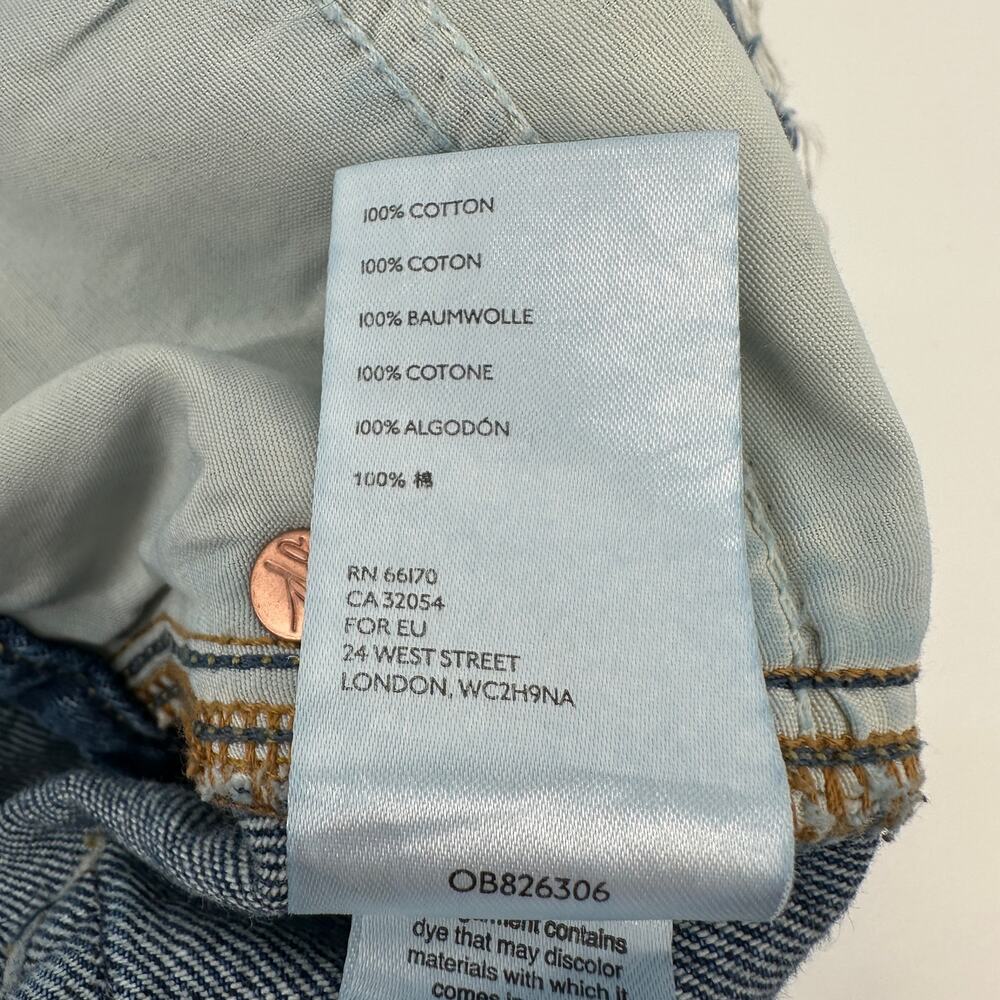 Free People We The Free Button Fly Distressed Raw Hem A-Line Mini Skirt Women 26 - Picture 8 of 9